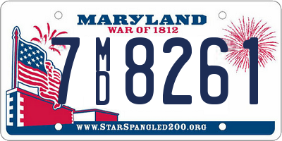 MD license plate 7MD8261