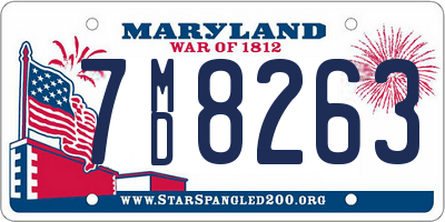 MD license plate 7MD8263