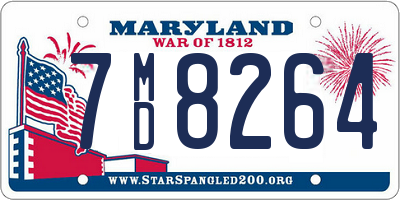 MD license plate 7MD8264