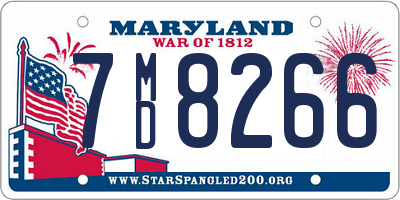 MD license plate 7MD8266