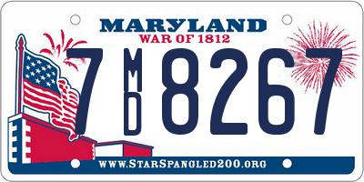 MD license plate 7MD8267