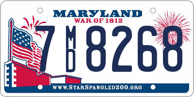 MD license plate 7MD8268