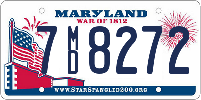 MD license plate 7MD8272