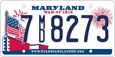 MD license plate 7MD8273