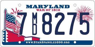 MD license plate 7MD8275