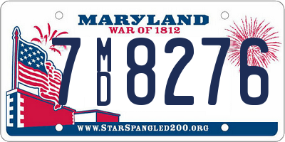 MD license plate 7MD8276