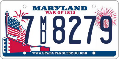 MD license plate 7MD8279