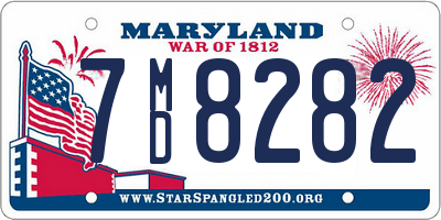 MD license plate 7MD8282