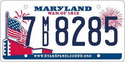 MD license plate 7MD8285