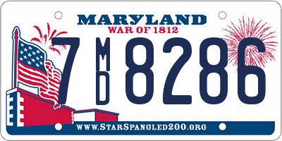 MD license plate 7MD8286