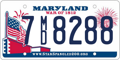 MD license plate 7MD8288