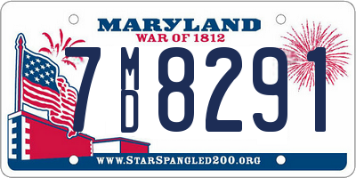 MD license plate 7MD8291