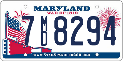 MD license plate 7MD8294