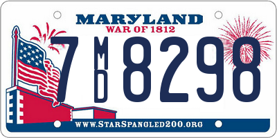 MD license plate 7MD8298