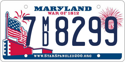 MD license plate 7MD8299