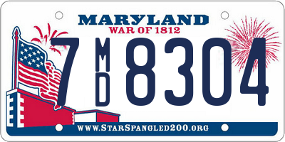 MD license plate 7MD8304