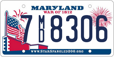 MD license plate 7MD8306