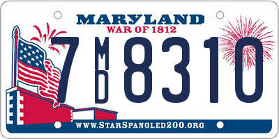 MD license plate 7MD8310