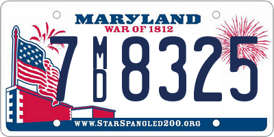 MD license plate 7MD8325