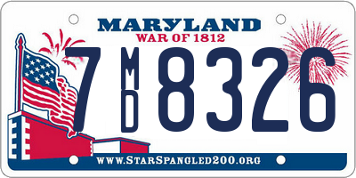 MD license plate 7MD8326