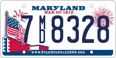 MD license plate 7MD8328