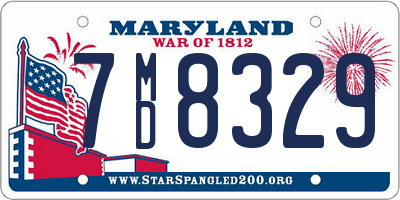 MD license plate 7MD8329