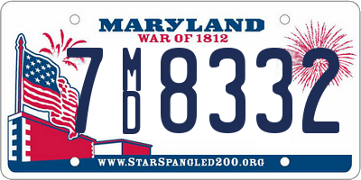 MD license plate 7MD8332