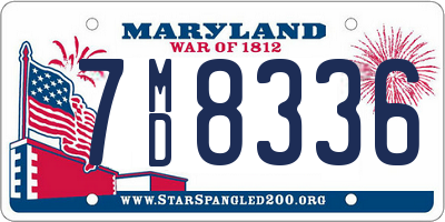 MD license plate 7MD8336