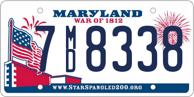 MD license plate 7MD8338