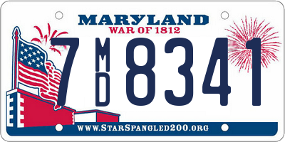 MD license plate 7MD8341