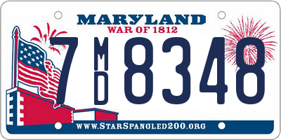 MD license plate 7MD8348