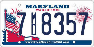 MD license plate 7MD8357