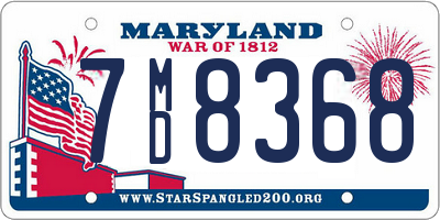 MD license plate 7MD8368