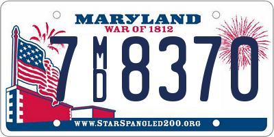 MD license plate 7MD8370