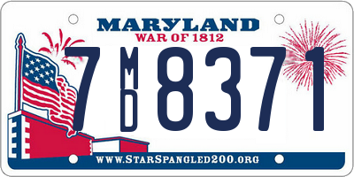 MD license plate 7MD8371