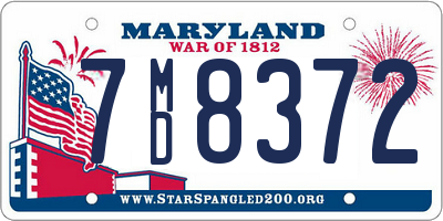 MD license plate 7MD8372