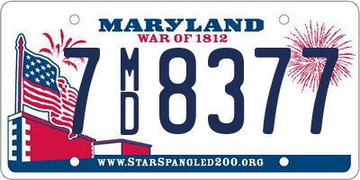 MD license plate 7MD8377