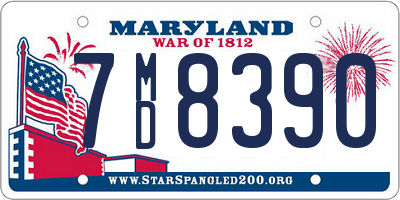 MD license plate 7MD8390