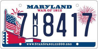 MD license plate 7MD8417