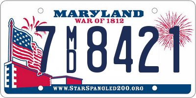 MD license plate 7MD8421