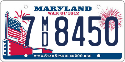 MD license plate 7MD8450