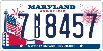 MD license plate 7MD8457