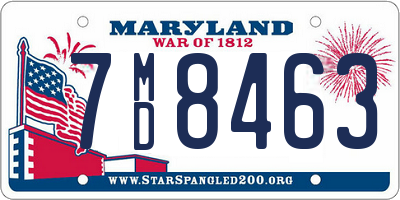 MD license plate 7MD8463