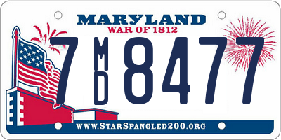 MD license plate 7MD8477