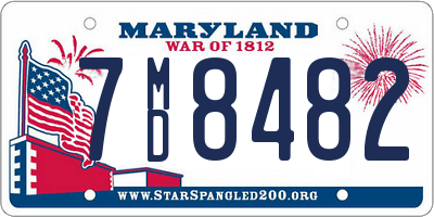 MD license plate 7MD8482