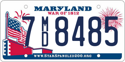 MD license plate 7MD8485