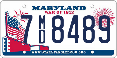 MD license plate 7MD8489