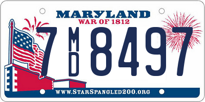 MD license plate 7MD8497