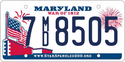 MD license plate 7MD8505