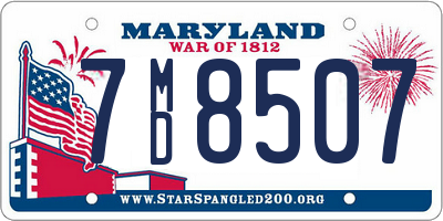 MD license plate 7MD8507